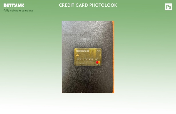 модерен стил Кувајт Комерцијална банка Mastercard златен photolook предниот шабл
